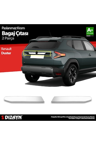 S-dizayn Renault Duster Krom Bagaj Çıtası 2 Prç. 2024 Üzeri A+ Kalite