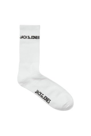 Jack & Jones Erkek Logo Detayli 3'lü Çorap Paketi - 12260083 White