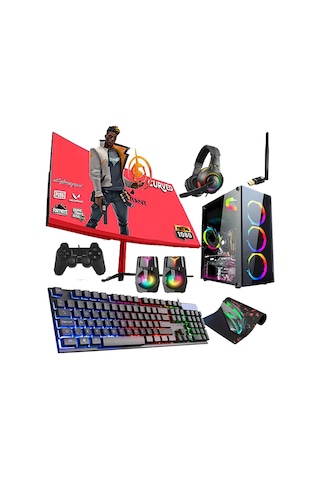 DMC N91X Ryzen 5 3600 16 GB 1 TB HDD+256 GB SSD 4 GB RX550 23.8" Dos Masaüstü Oyuncu Bilgisayarı