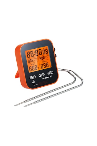 Suofeng Çift Problu Kablosuz Dijital Gıda Termometresi Ve Zamanlayıcı, Izgara Ve Fırın İçin