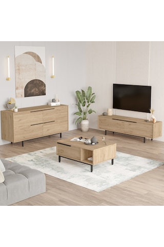 Robin Home Lidya Tv Ünitesi + Orta Sehpa + Konsol 3'lü Set