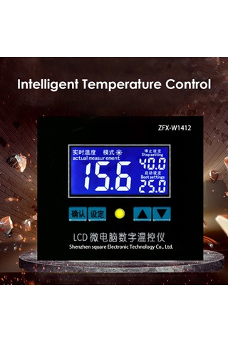 Dianziye Dijital Sıcaklık Kontrol Cihazı, 0.1 C Hassasiyetli, -50 C 110 C Aralığı, 220v, Abs Malzeme, Ekranlı Termostat