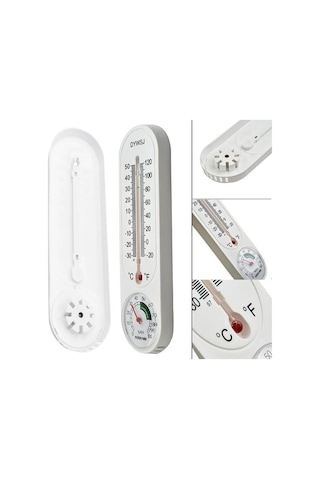 Powermaster Pm-24665 Analog Sıcaklık Nem Ölçer Termometre Duvar Tipi