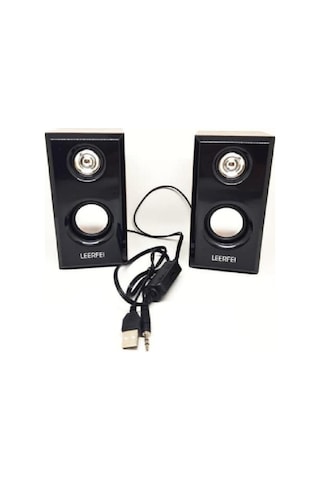1+1 Speaker Pc Laptop Hoparlörü Usb Beslemeli 3.5 Mm Jack Girişli Leerfei D-092