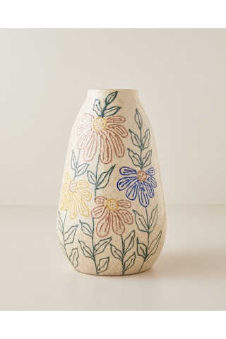 English Home Lauren Seramik Vazo 19x19x39 Cm Multicolor Multicolor
