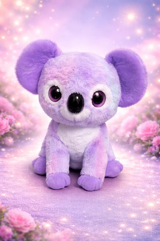 Koala Peluş Oyuncak 30 Cm Açık Mor