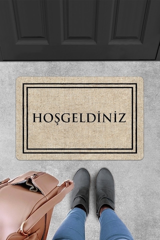 Evaşk Kapı Önü Paspası Vinil Kaymaz Tabanlı 45 X 70 Evaşkdm12066