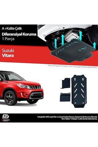 S-dizayn Suzuki Vitara Difreansiyel Koruma Çelik Karter Muhafaza 2019 Üzeri A+ Kalite