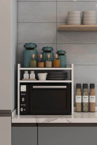 Terzgah Üstü Mikrodalga Fırın Rafı Tezgah Üstü Raf Midi Mini Fırın