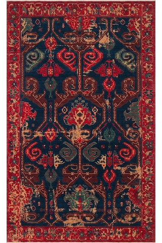 Hoom Rugs Cadis Kdm 05 Red Vintage El Emeği Yüksek Kara Tezgah Halısı Kırmızı