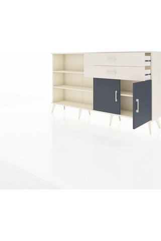 Arges Konsol 3 Raflı 2 Çekmeceli 2 Kapaklı 176x30x99 Aytaşı-antra Aytaşı-antrasit/aytaşı