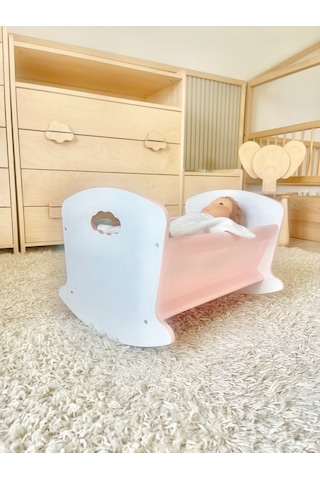 Promodül Bulut Oyuncak Beşik Pembe - Beyaz