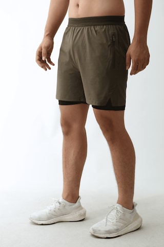 Nature The Brand Unisex Gym Ve Fitness Astarlı Taytlı Şort / Gizli Cep Detaylı Antrasit