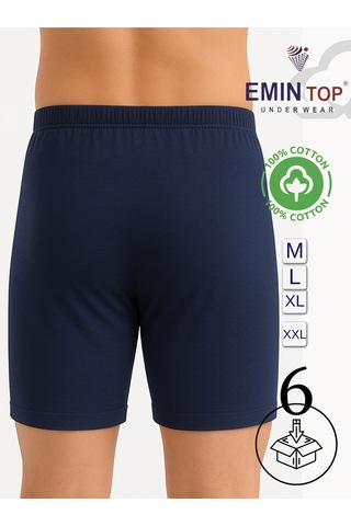 Mercan Erkek Boxer Short 6'lı - Lacivert Boxer Şort