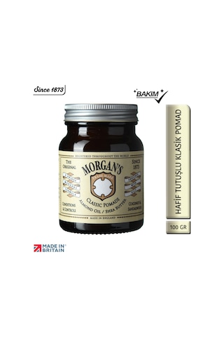 Morgan's Pomade Almond Oil Shea Butter Classic -doğal Görünüm Sağlayan Şekillendirici Pomad 100 Gr