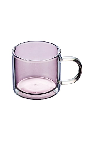 Homyl 250 Ml Cam Bardak Şampanya İçme Bardağı Yuvarlak Pembe Pembe