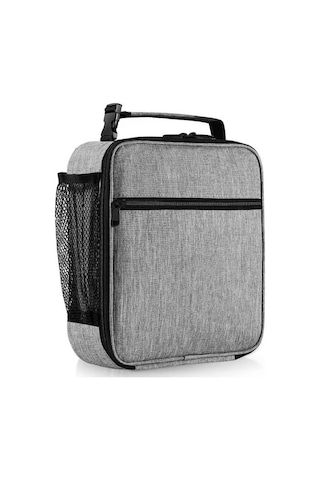 Ru-yalıtımlı Öğle Yemeği Çantası Rulo Üstlü Öğle Yemeği Kutusu Tote Öğle Yemeği Çantası Açık Gri --