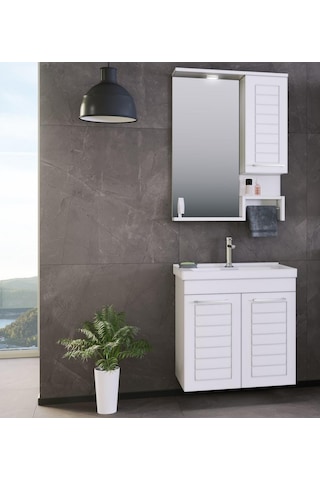 Orka Perge 65 Cm Mdf Banyo Dolabı Takımı Çok Renkli