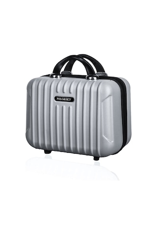 Polo&sky Class Model Gri Renk Abs Makyaj Çantası El Valizi