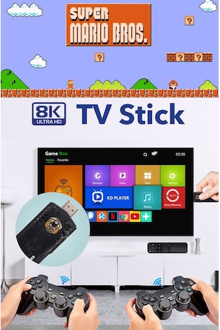 Arcade 8K 10.000 Oyunlu HD Mini TV Android Retro Oyun Konsolu