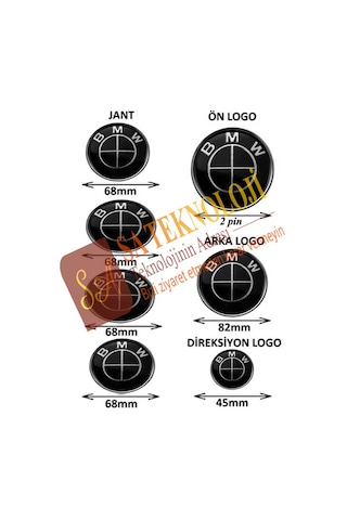 Bmw F10 Serisi Özel Logo Seti Fullblackf10 51147057794