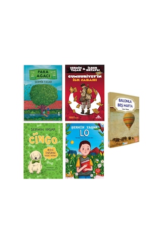 Para Ağacı - Cumhuriyet'in İlk Sabahı - Cingo - Lo - Balonla Beş Hafta 5 Kitap Set