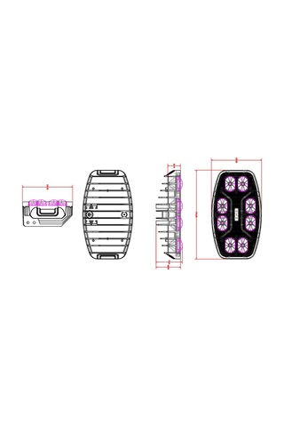 Offroad Sis Lambası 24.6 X 14 X 8.8cm Beyaz-sarı Gündüz Ledli 12-36v Adet