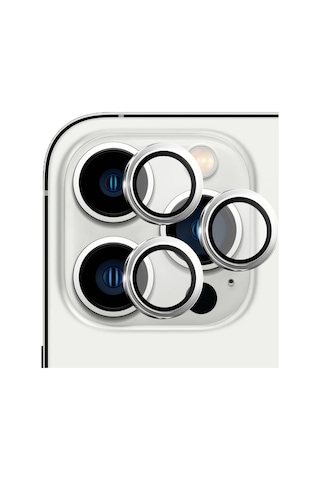 Safeus Safir Temperli Kamera Lens Koruyucu Apple Uyumlu iPhone 13 Pro Max Ve İle Beyaz