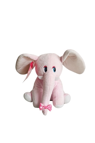 Peluş 20 Cm Oyuncak Fil Yumuşacık Hediyelik Çocuk Oyun Uyku Arkadaşı Açık Pembe