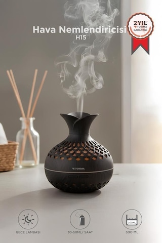 Özel Seri Aromaterapi Arkadaşa Hediye Aydınlatma H15 Flower Koyu Kahverengi 300 Ml