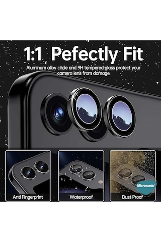 Microsonic Samsung Uyumlu Galaxy Z Flip 7 Fe Tekli Kamera Lens Koruma Camı Gümüş