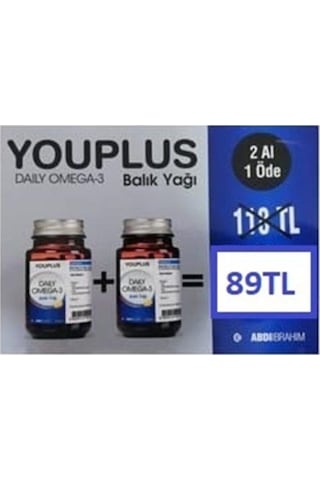 You.Plus Daily Omega-3 2li Avantaj Paket