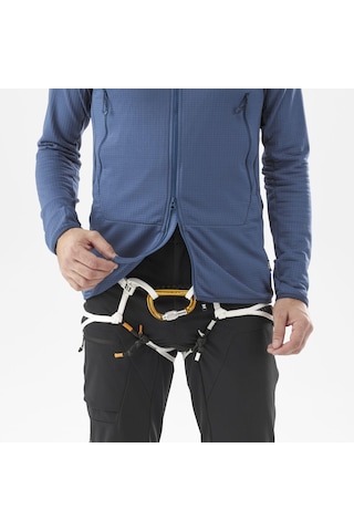 Millet Fusıon Grıd H Erkek Kapşonlu Polar Ceket Tam Fermuarlı Mıv9024 Mıv.n0395 Mavi