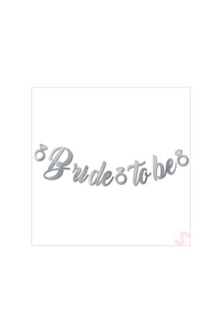 Bride To Be Kaligrafi Banner / Gümüş
