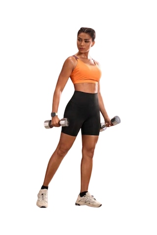 Nyc Giyim Tekstil Kadın Yüksek Bel Spor Şort, Elastan Ve Polyester Karışımı, Yoga, Pilates, Fitness Ve Günlük Kullanım İdeal Siyah