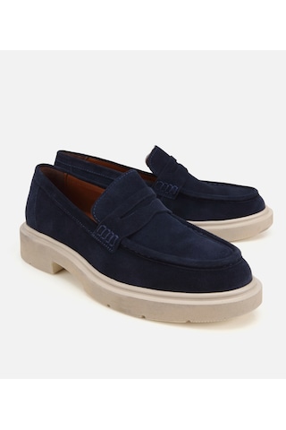 Hotiç Erkek Süet Deri Lacivert Kalın Tabanlı Günlük Loafer 02ayh319370a680 02ayh319370a680