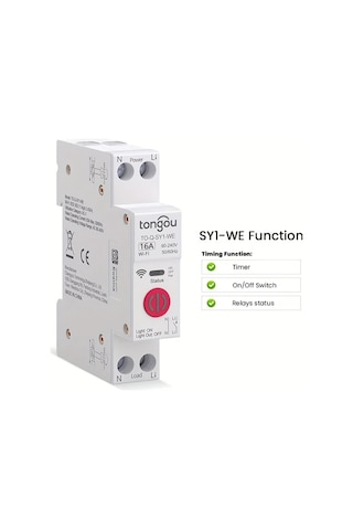 Xuweiwei Sy1-we 16a Ewelink Wıfı Akıllı Anahtar Kwh Göstergeli 1p+n 63a 220v Mobil Kontrollü Zamanlayıcı Röle Akıllı Ev