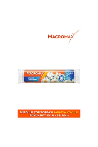 Büzgülü Çöp Torbası Büyük Boy 65x70cm Papatya Kokulu 10 Adet Süper Ekonomik Paket