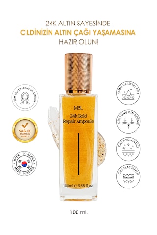 Mbl 24k Gold Repair Ampoule - Altın Ve Hyaluronik Asit İçerikli 24k Altın Onarıcı Bakım Serumu 100ml