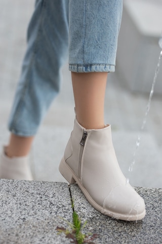 D404 Garantili Soğuk Geçirmez Kışlık Kadın Bot & Bootie Vizon