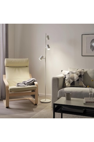 Yer Lambası, Lambader Meridyendukkan Beyaz Renk Metal 160 Cm Ev Aydınlatma Dekorasyon