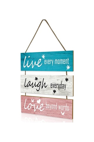 Evrensel Rustik Mutfak Duvar Tabelası, Asılı Rustik Ahşap, Çok Renkli