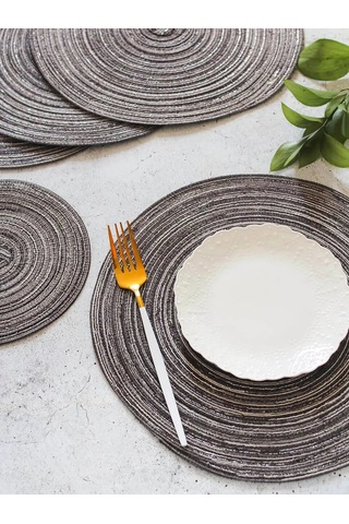 Home Balance Yuvarlak Masa Kılıkçılığı Servis Peçeteleri 243834429 Siyah