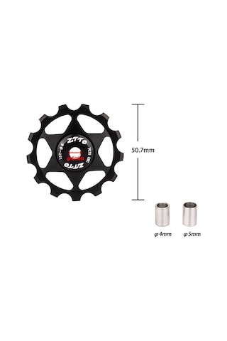 Fosenze Alüminyum Ve Çelik Bisiklet Arka Vites Makinası İçin 13t Yönlendirici Tekerlek, Pürüzsüz Hareket, Uzun Ömür, Kırmızı