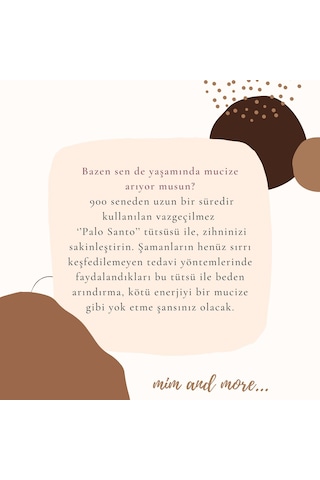 5'li Palo Santo Ağaç Tütsü Çubukları