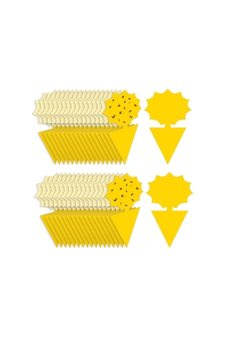 Neevoyu 20 Adet Sarı Güneş Çiçekli Bitki Böcek Tuzağı - İki Yönlü Yapışkan, Uçan Böcekleri Tutmak İçin Dış/iç Mekanlar İçin