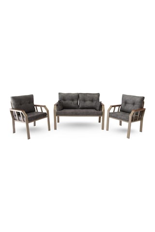 Tu Tienda Kapiçino Metal 2+1+1 Demonte Bahçe,balkon Takımı Gri