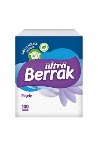 Berrak Kare Peçete 100'lü X 4 Adet