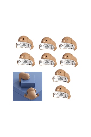 Xiyyadms Kartoon Köpek Desenli Silikon Masa Köşesi Koruyucu, Çocuk Güvenliği İçin Yumuşak Çarpma Engelleyici, 4 Renk Seçeneği, 4 Adet/ Paket Beyaz