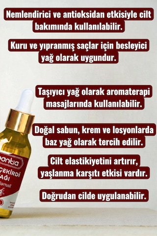 Vişne Çekirdeği Yağı 20 Ml %100 Saf Soğuk Sıkım - Cilt & Saç Bakımı Ve Doğal Desteği 20 ML